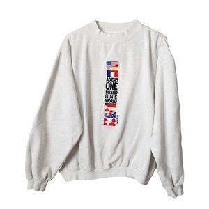 ADIDAS x VINTAGE Flag Archive crewneck sweatshirt ORIGINAL‎ VINTAGE 90s